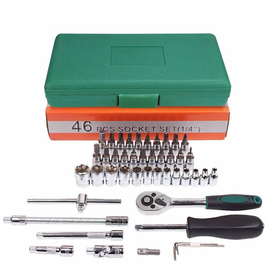 46 Piece Mechanic Tool Set Car Repair & Specialty Tools Color : Green|Orange|Red (53 pcs) 46 Piece Mechanic Tool Set Car Repair & Specialty Tools Color : Green|Orange|Red (53 pcs)