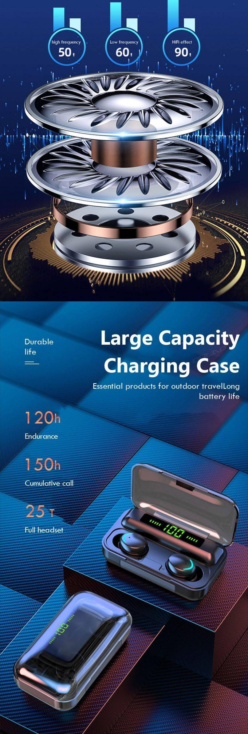 Trendy Waterproof Wireless Bluetooth Earphones Trendy Waterproof Wireless Bluetooth Earphones