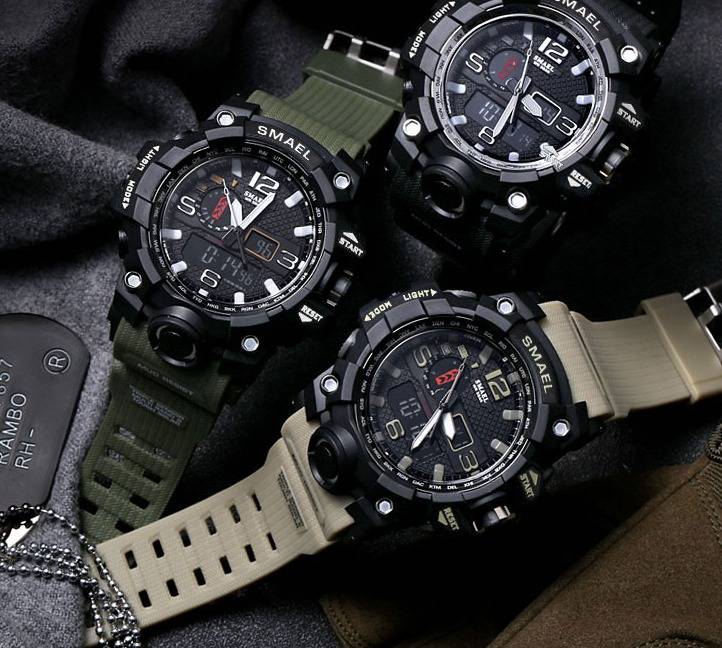 Rugged Sports Watches for Men with Digital and Analogue Display Rugged Sports Watches for Men with Digital and Analogue Display